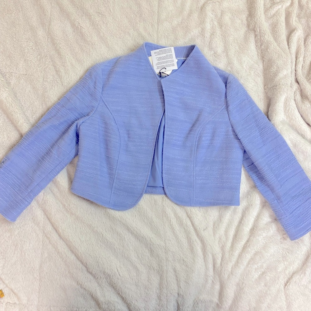 Anne Klein Women’s Purple Cropped 100% Cotton Jacket